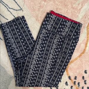 Women’s Active USA Blue and White Patterned Joggers